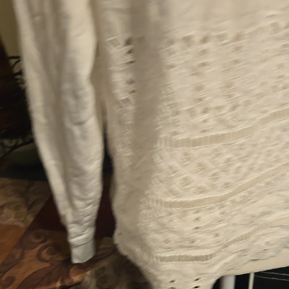 J. Crew Cream Relaxed Long Sleeve Sweatshirt